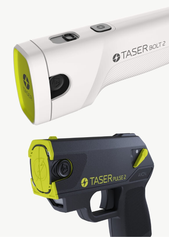 Two TASER devices. The Pulse 2 and The Bolt 2